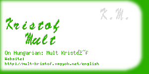 kristof mult business card